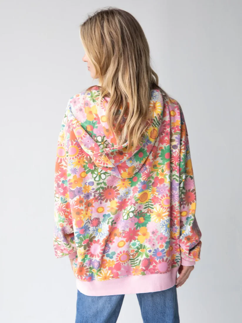 Raimbow Floral Hoodie