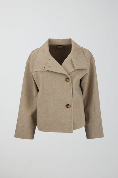 Cappotto Corto a Collo Alto