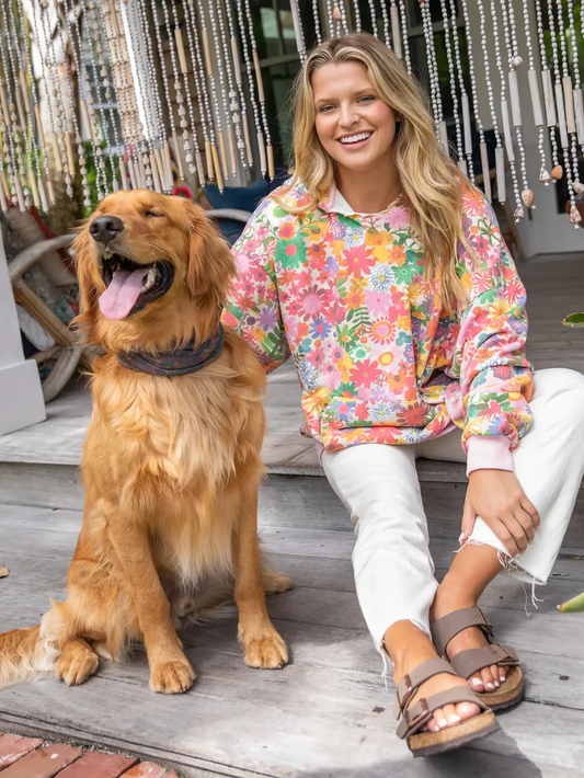 Raimbow Floral Hoodie