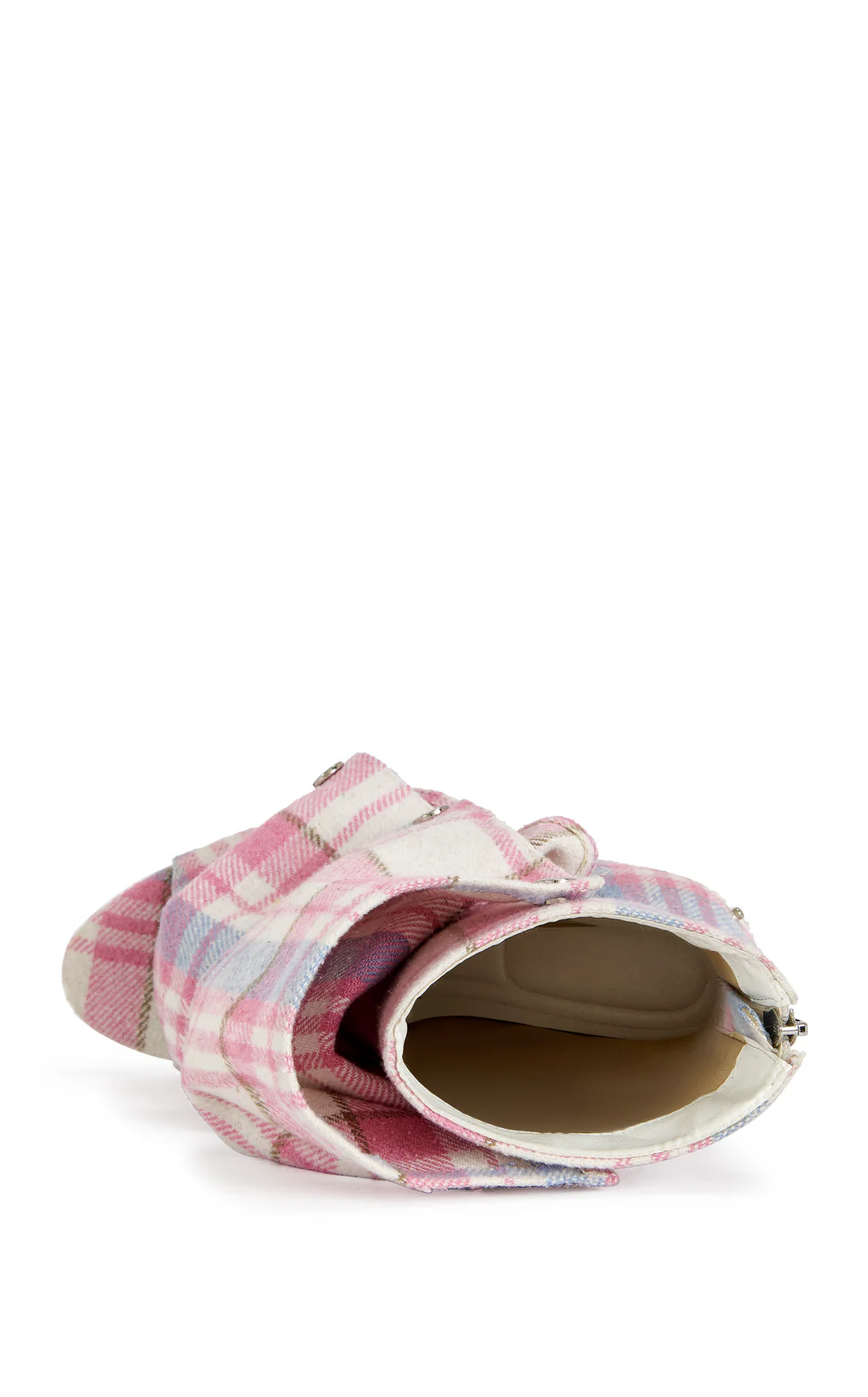 Birdsong-Pinkplaid Stiletto Bootie