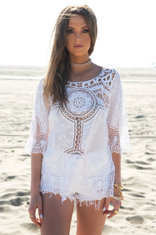 Mallet Crochet Blouse Top