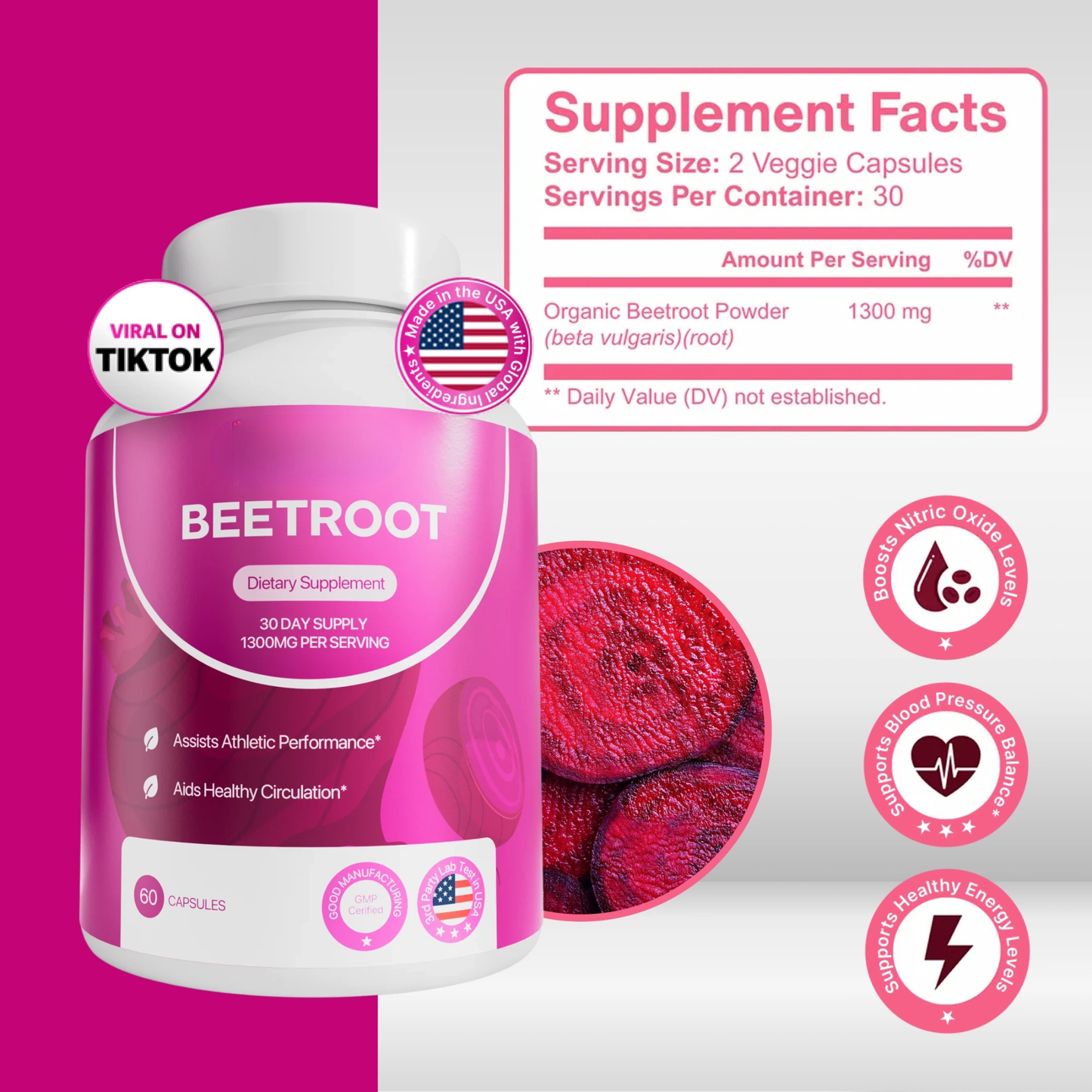 Beetroot Capsules - Circulation Support