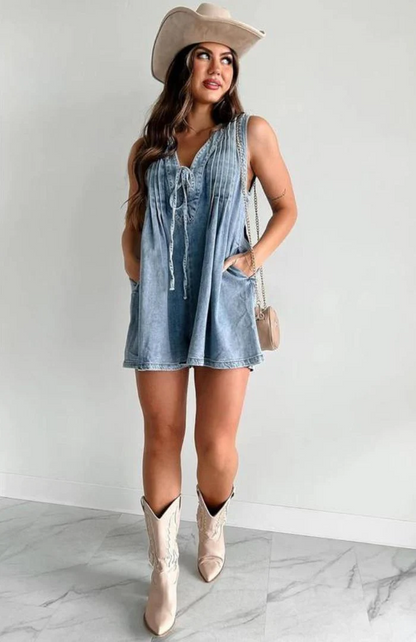 Denim Romper