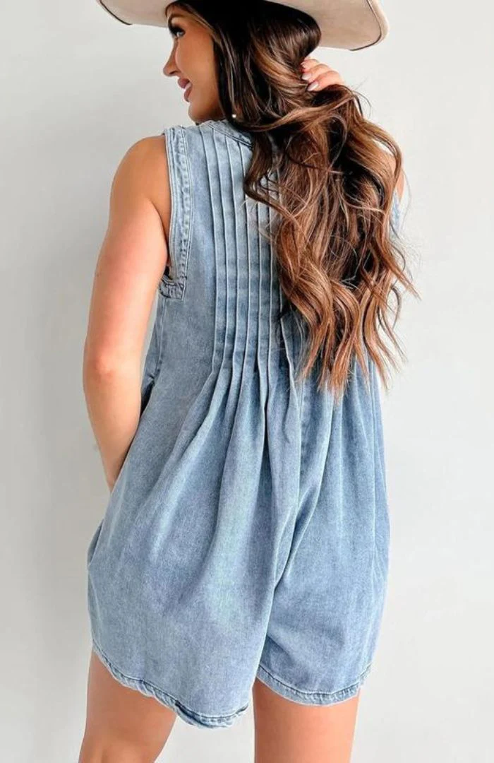 Denim Romper